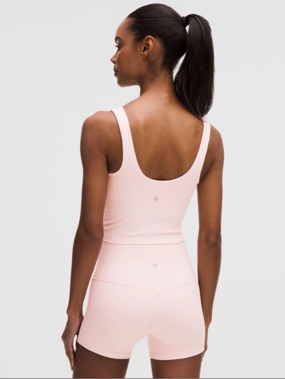 lululemon athletica Pale Pink V-Neck Crop Tank - Picture 2 of 4